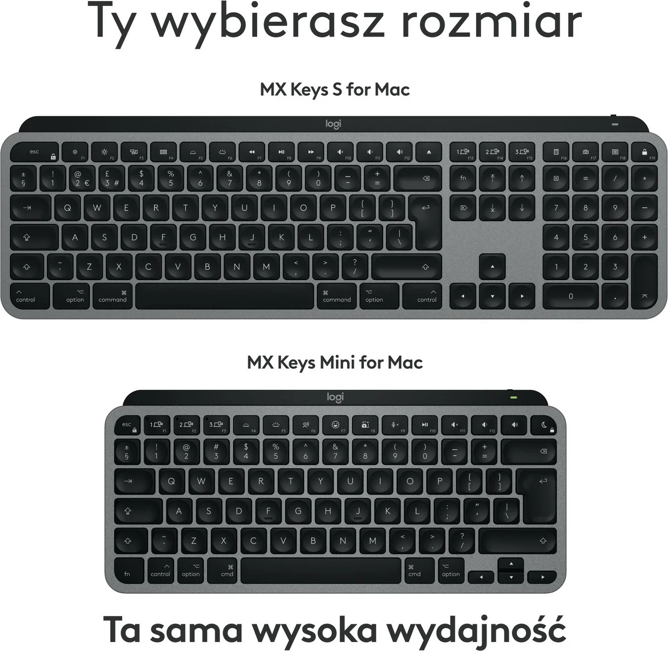 Tastierë Logitech MX Keys S për Mac, Grafit