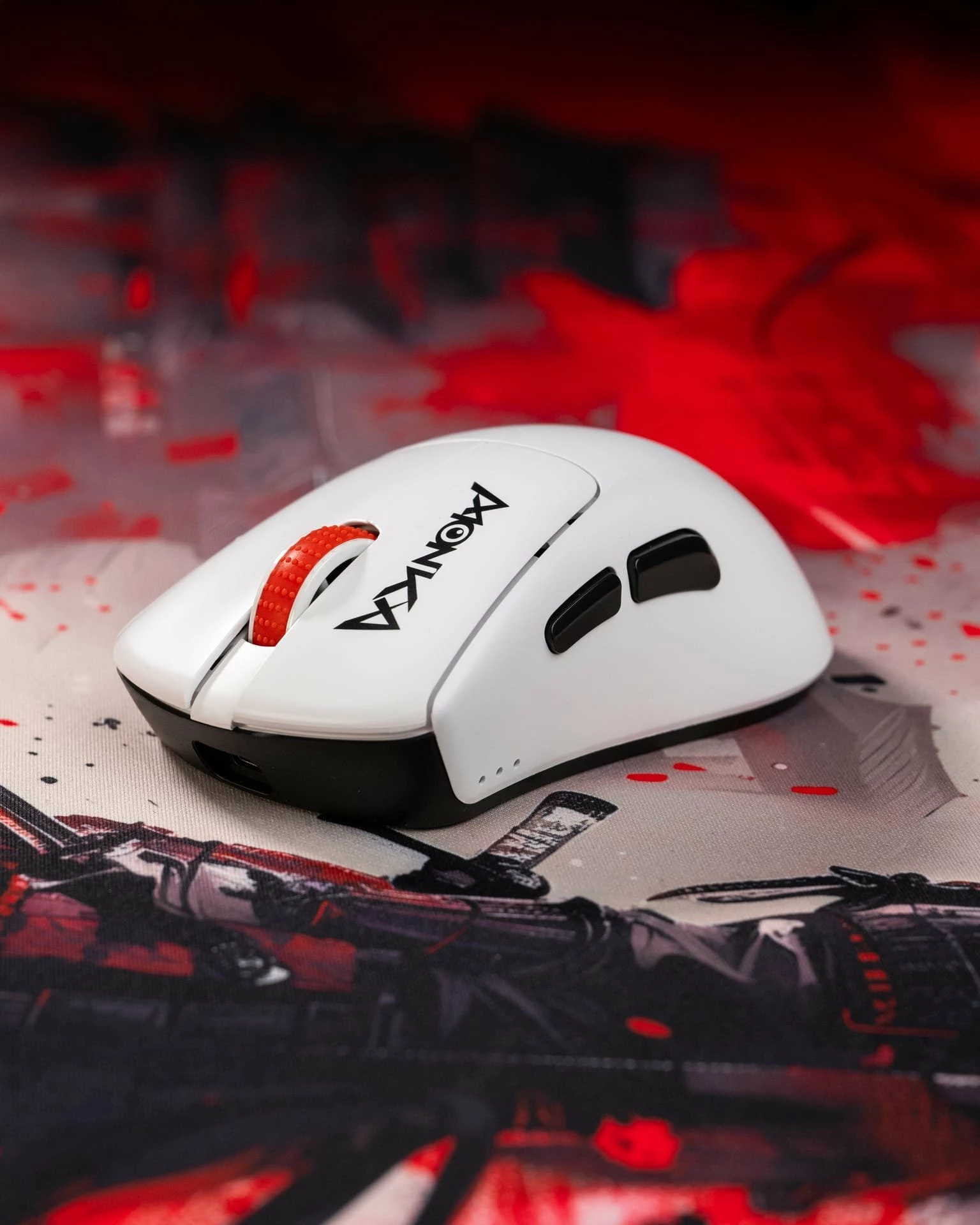 Maus gaming Marvo Monka Rapid G982W 12000 DPI me 3 mënyra lidhjeje (BT/2.4G/USB) i bardhë
