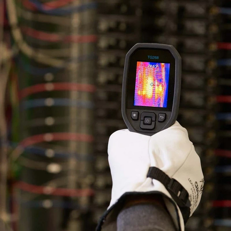 Termometër infra të kuq FLIR TG268 me ekran LCD, 8 GB, i zi