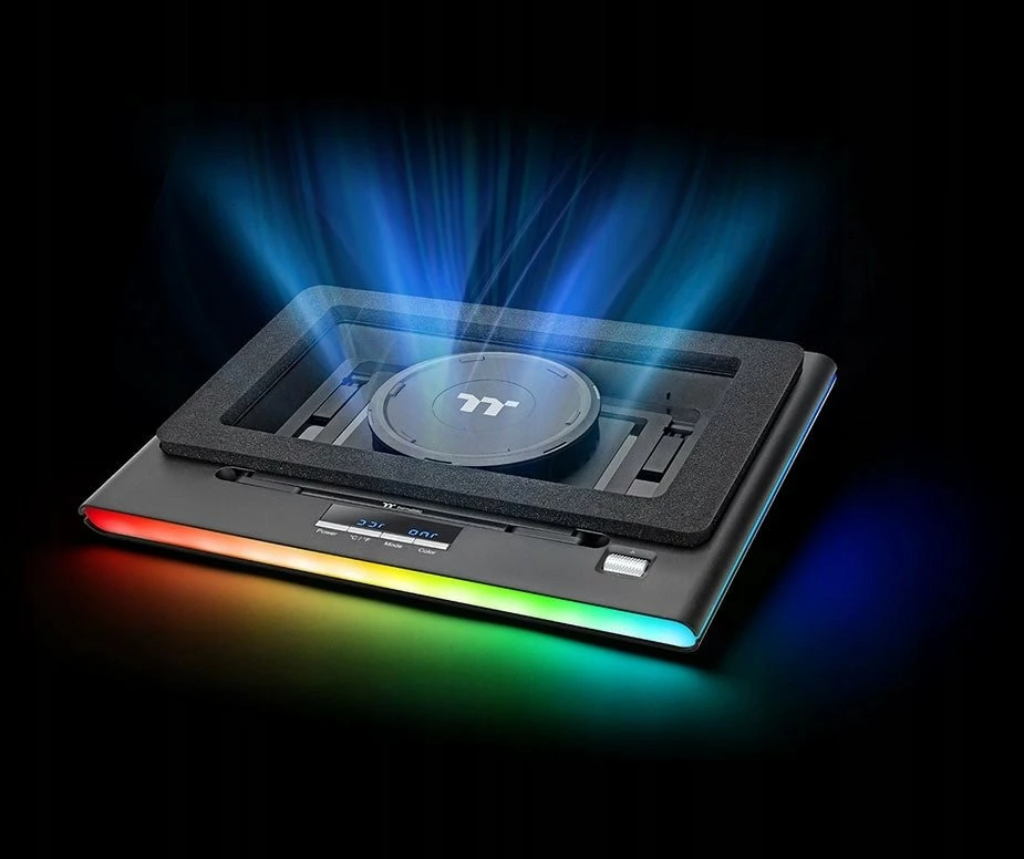 Pad ftohës për laptop Thermaltake Massive EXTREME CL-N023-PL12SW-A, 120mm cross-flow, deri 18\", RGB, USB, i zi
