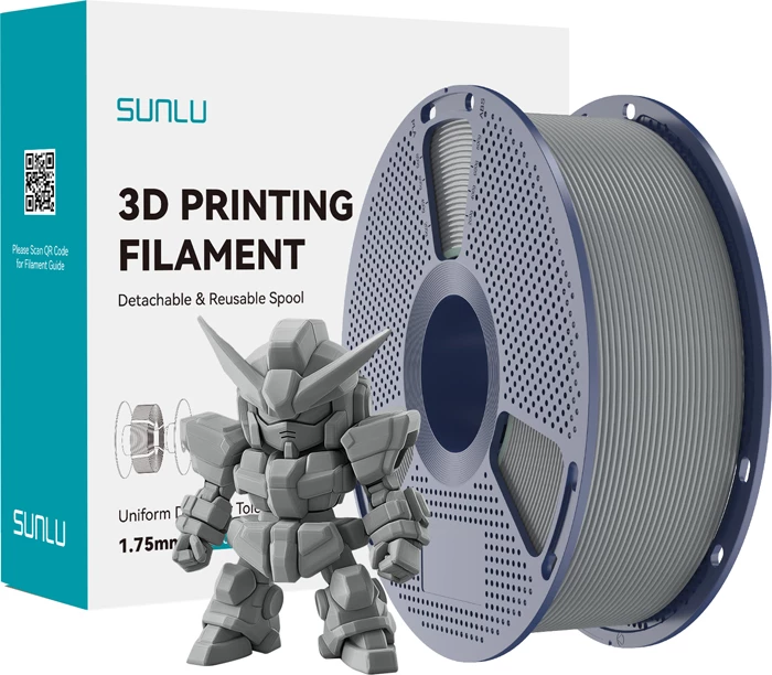 Filament 3D Sunlu PLA+ 2.0 1.75 mm, gri