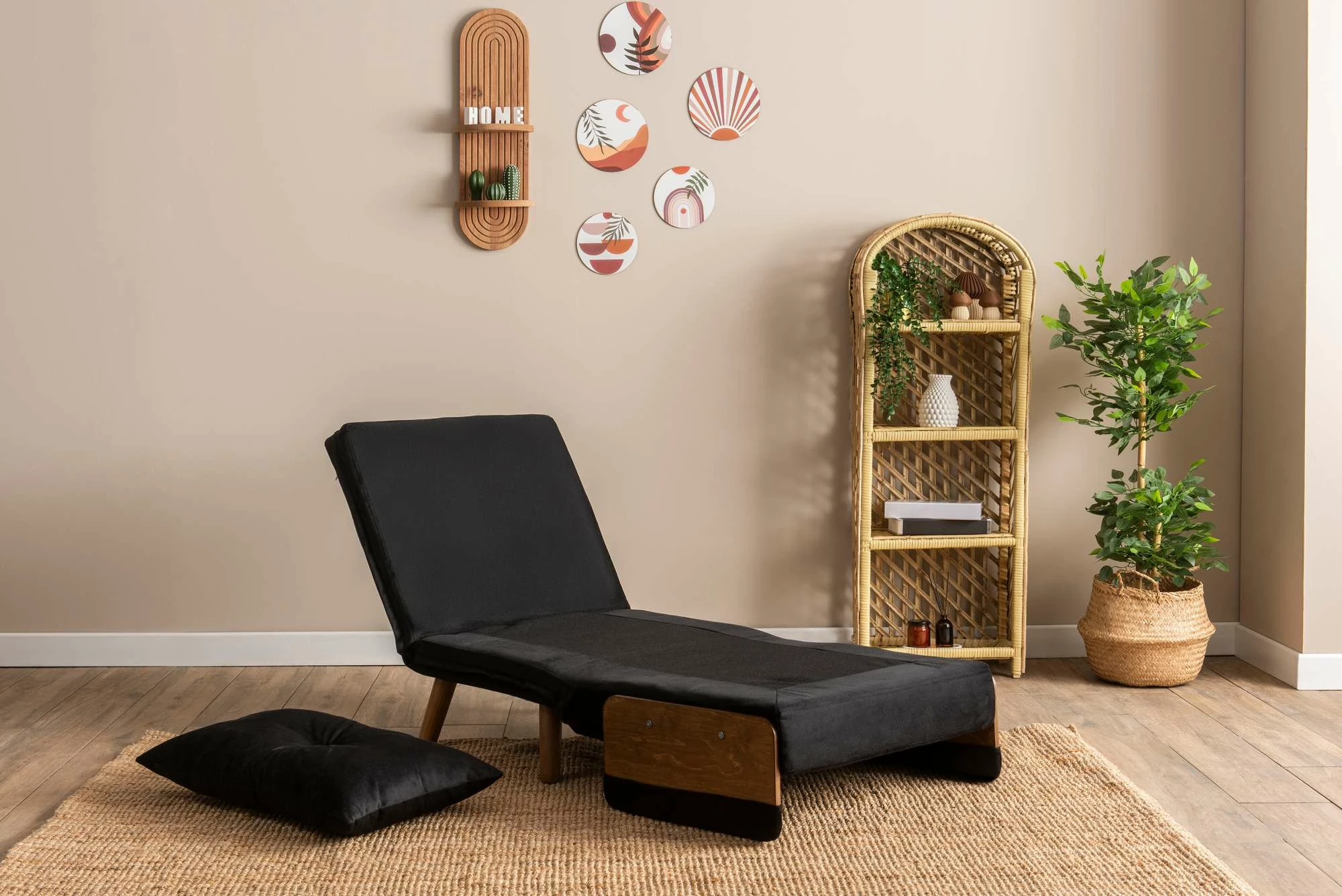 Krevat-karrige një vendës, Atelier del Sofa, Cosmo Single, e zezë