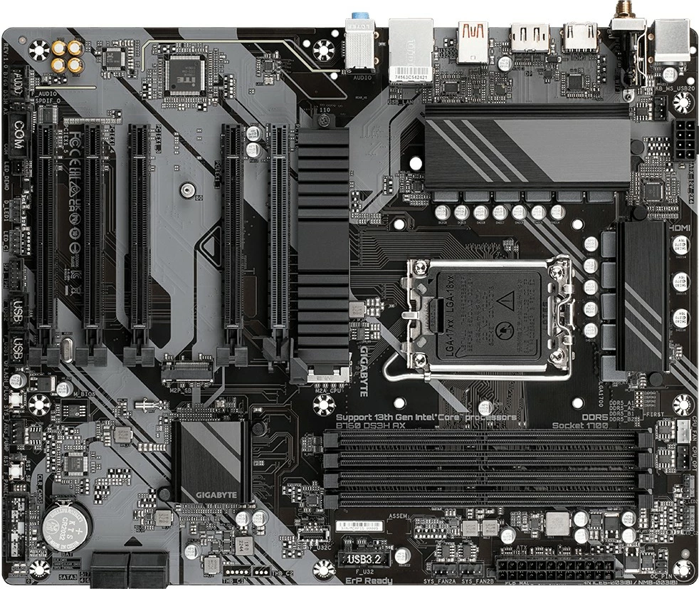 Pllakë amë Gigabyte GA-B760 DS3H AX, Socket 1700, DDR4, ATX, e zezë