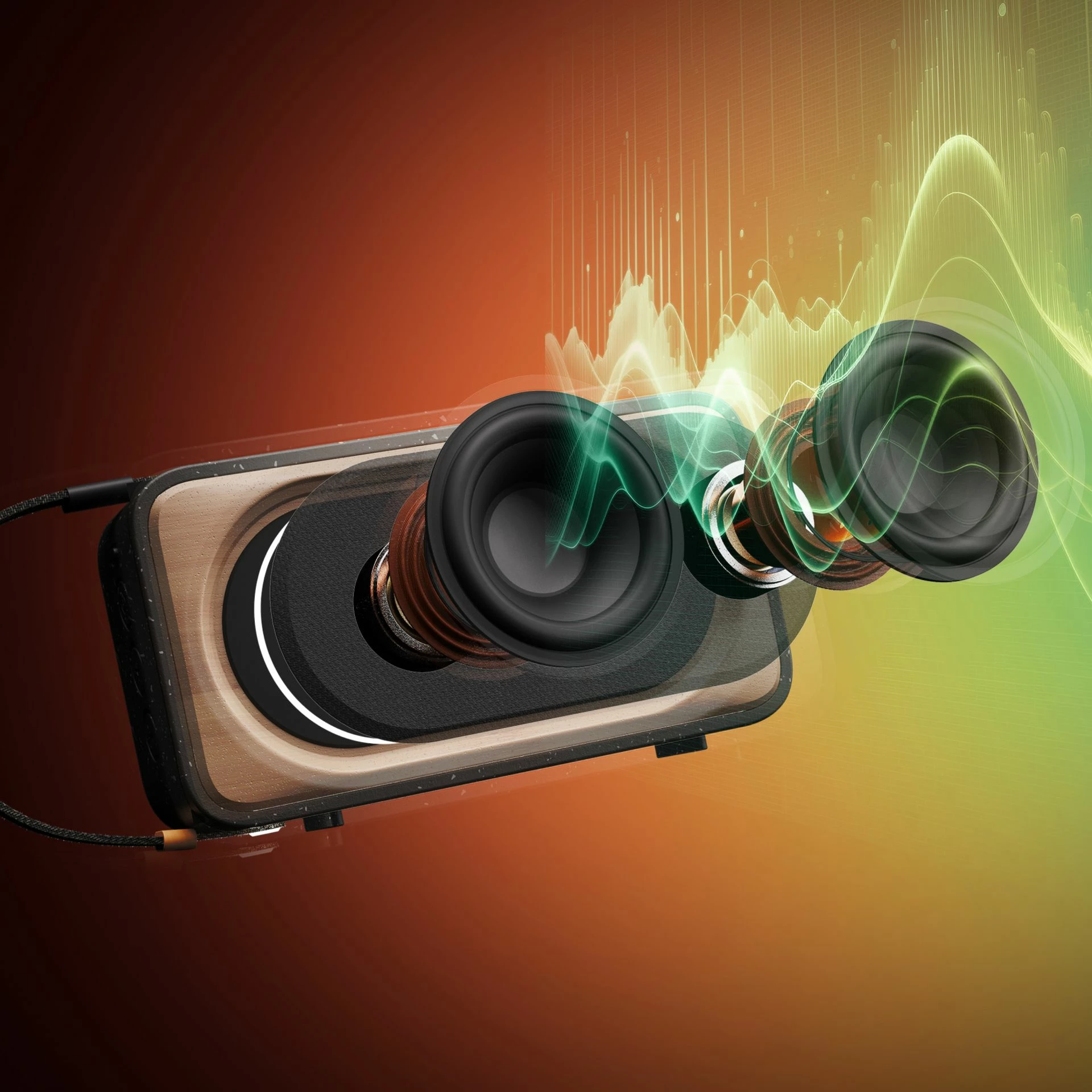 Altoparlant House of Marley Roots Solar Bluetooth, IP67, 14 orë, me panel solar, i zi