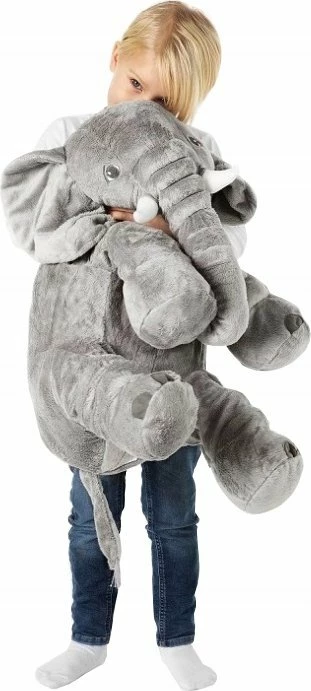 Jastëk lodër pelushi elefant, Gotel B48L, 70 cm, gri
