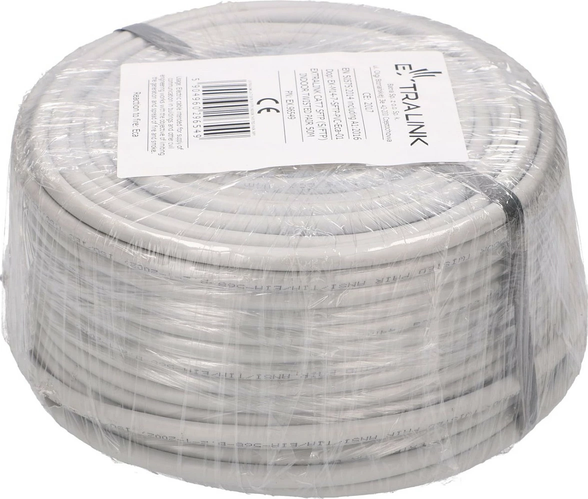 Kabllo rrjeti Extralink EX.96549 Cat7 S/FTP, 50m, e bardhë
