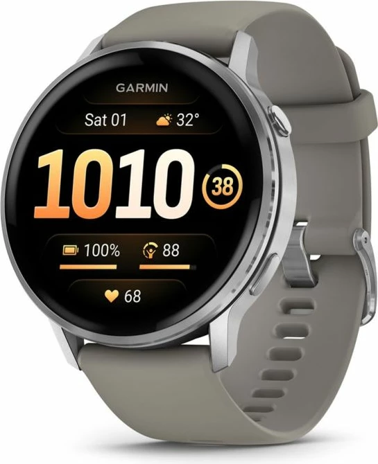 Smartwatch Garmin Venu 4 45mm, hiri/argjendi
