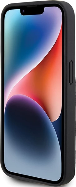 Mbështjellës Karl Lagerfeld Saffiano Cardslots & Stand Monogram Choupette për iPhone 15 Pro Max, i zi