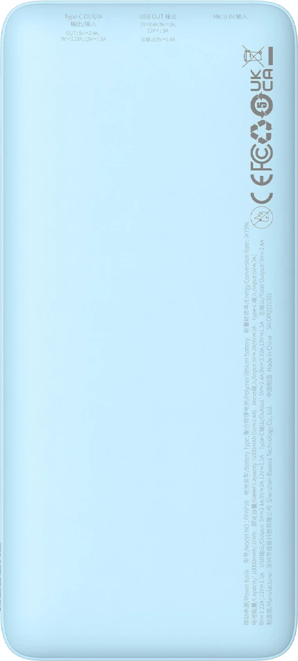 Powerbank Baseus Airpow 10000mAh 20W, kaltër