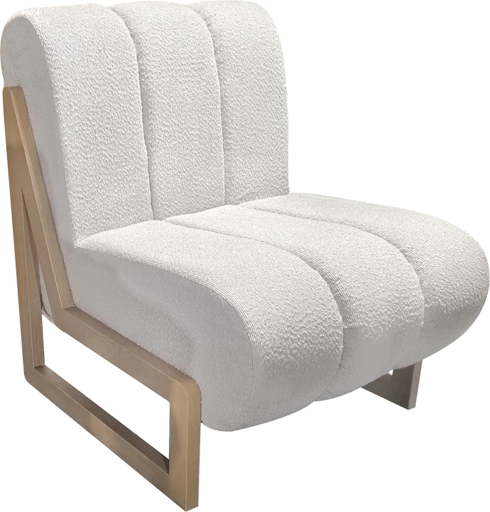 Fotel Cocoon, material i bardhë, këmbë natyrale, 65x75x77cm