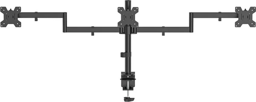 Mbajtëse monitori Hama për 3 monitorë, 13-27", VESA 75x75/100x100, clamp, e zezë