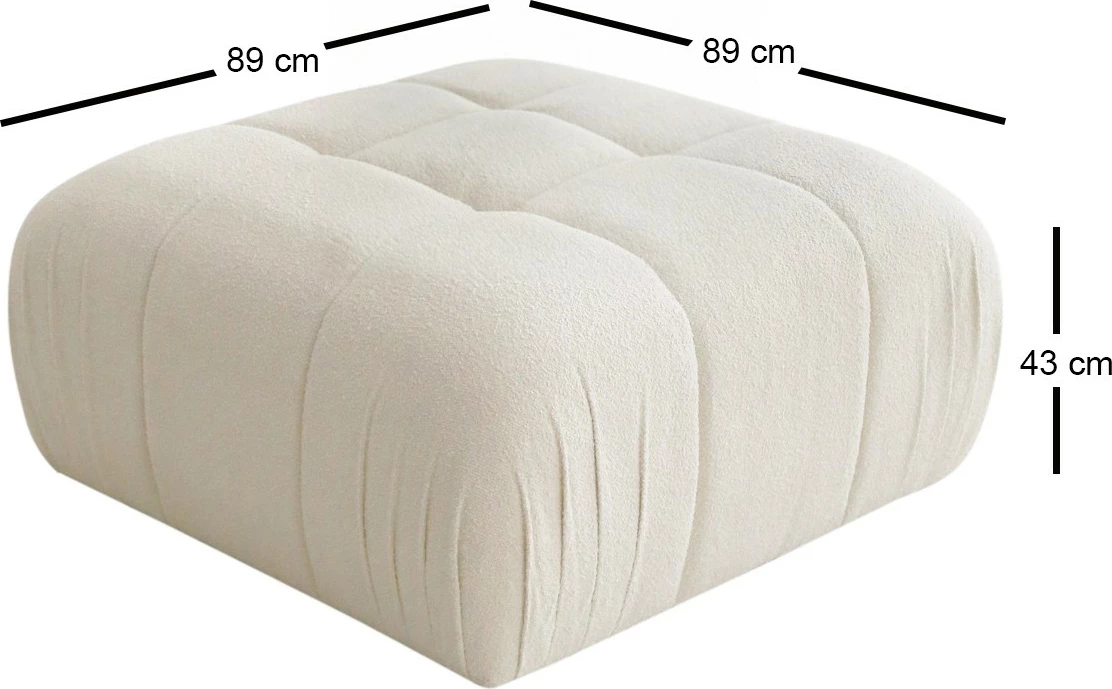 Puf Atelier del Sofa, Soli, ngjyrë e bardhë