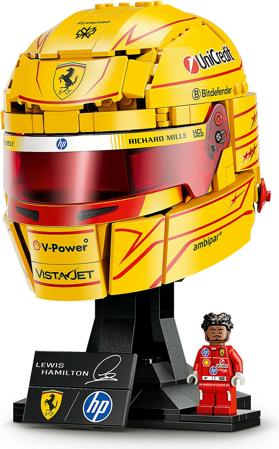 Set ndërtimi LEGO 43022 Scuderia Ferrari HP Lewis Hamilton Helmet, 884 copë, multikolor
