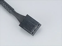 Kabllo zgjatës PWM Akasa, 30 cm, 4-pin, e veshur, e zezë