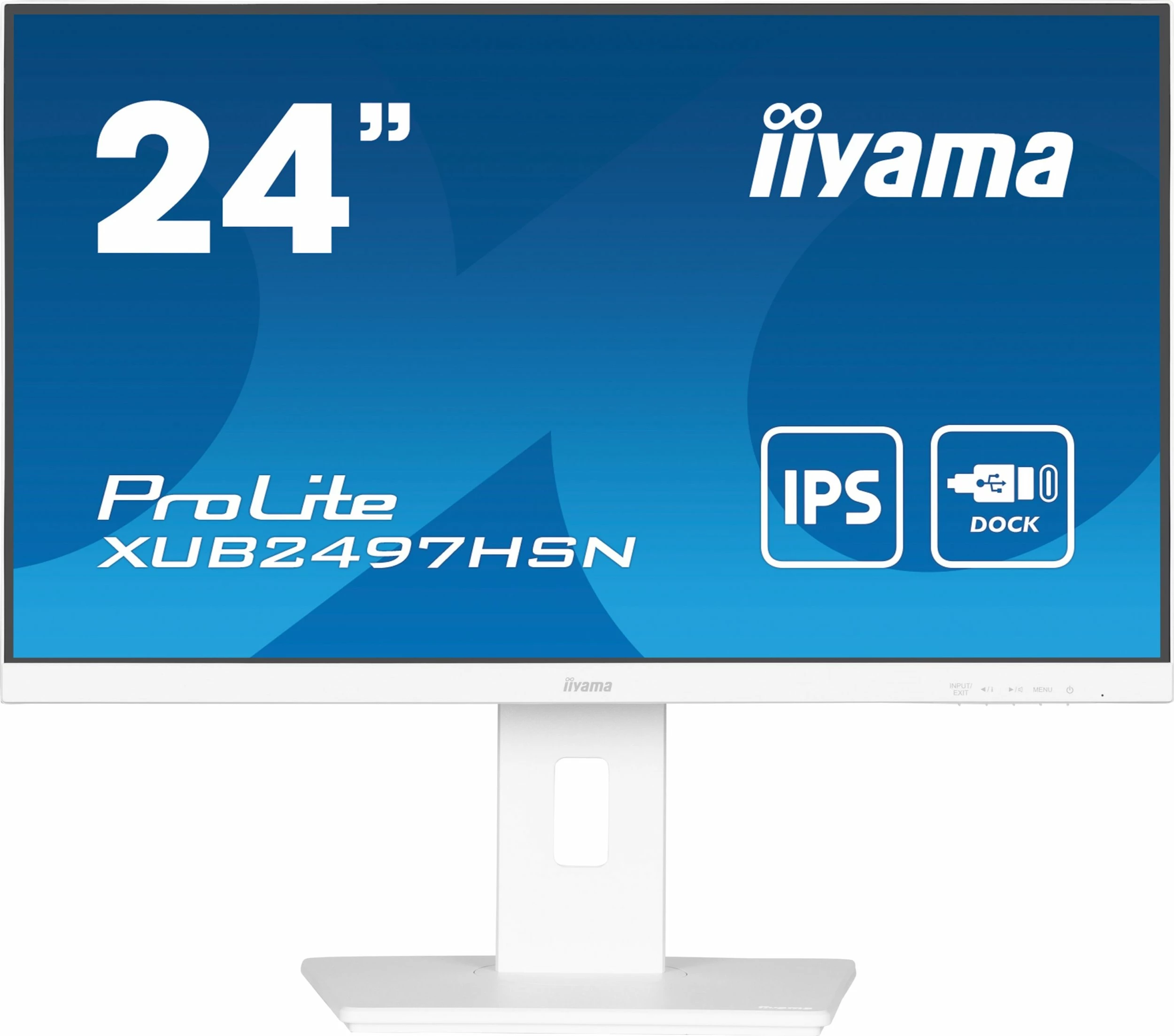 Monitor iiyama ProLite XUB2497HSN-W2 24\" Full HD IPS 100Hz USB-C Dock, i bardhë