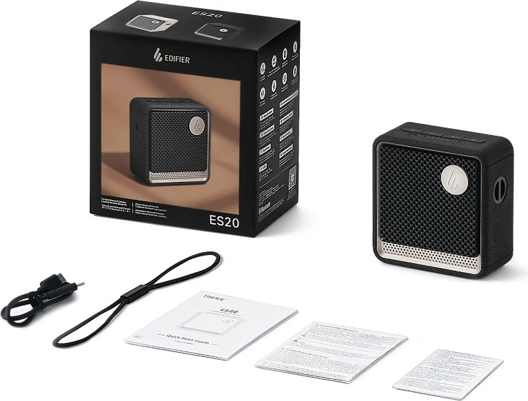 Altoparlant portabël Edifier ES20 TCODE, Bluetooth, 15 orë, i zi