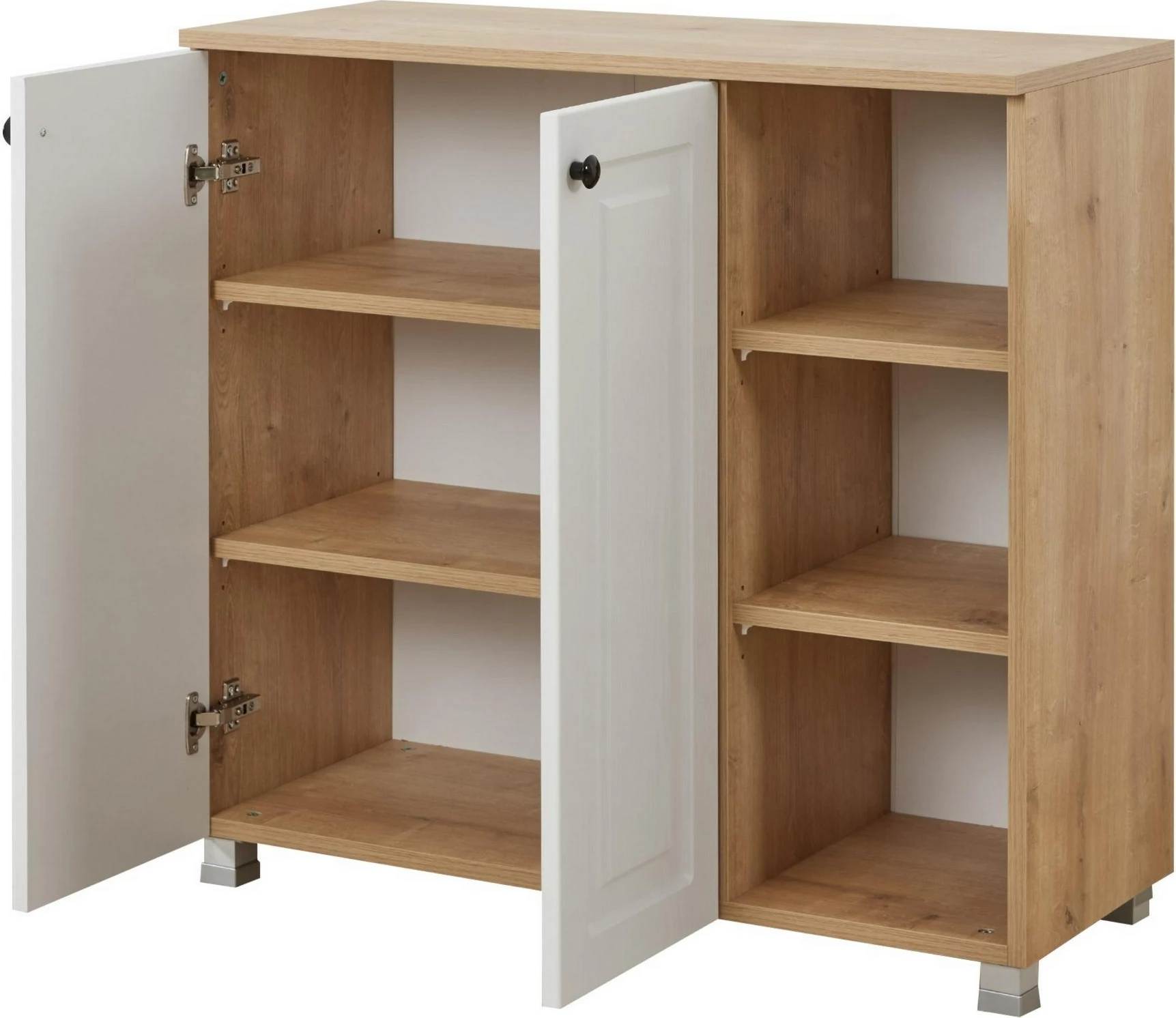 Dollap multifunksional, ngjyrë lis safir dhe arre, Skye Decor, Tuvalle 018