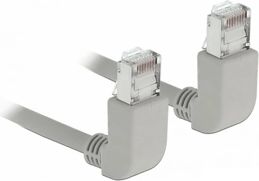 Kabllo rrjeti DeLOCK 83517, Cat6a S/FTP, 1 m, RJ-45 këndore, gri