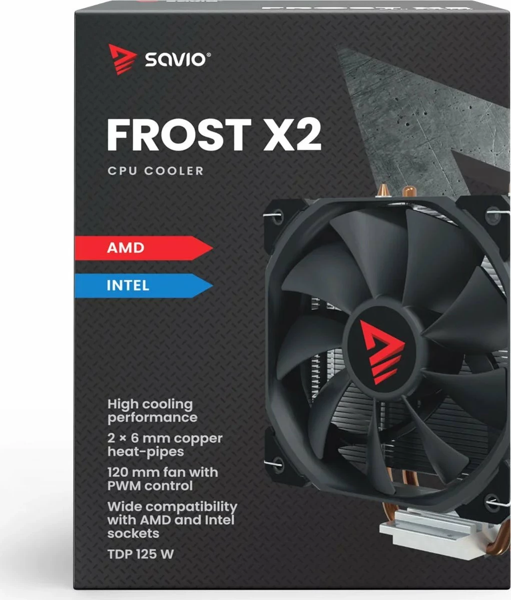 Ftohës CPU Savio Frost X2 120 mm, TDP 125 W, argjendtë