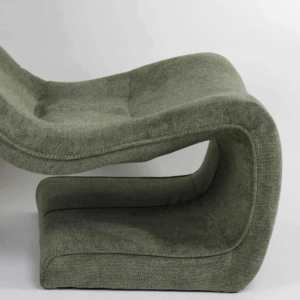 Karrige e ulët Flow, ngjyrë ulliri, 65x91x76cm