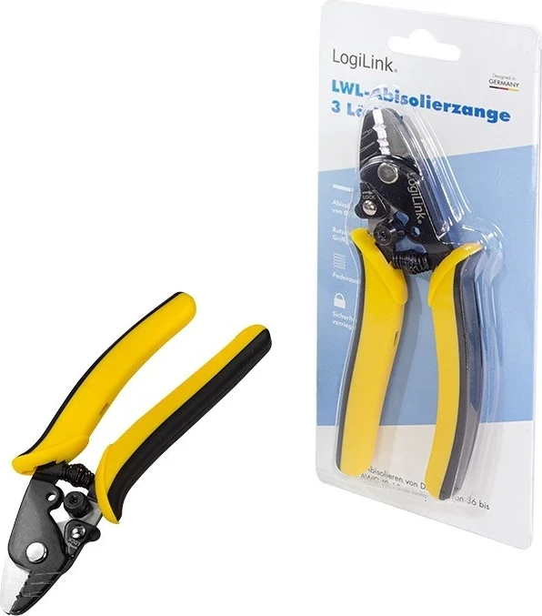 Mjet për heqjen e izolimit Logilink WZ0064, për kablla optike, zi-verdhë