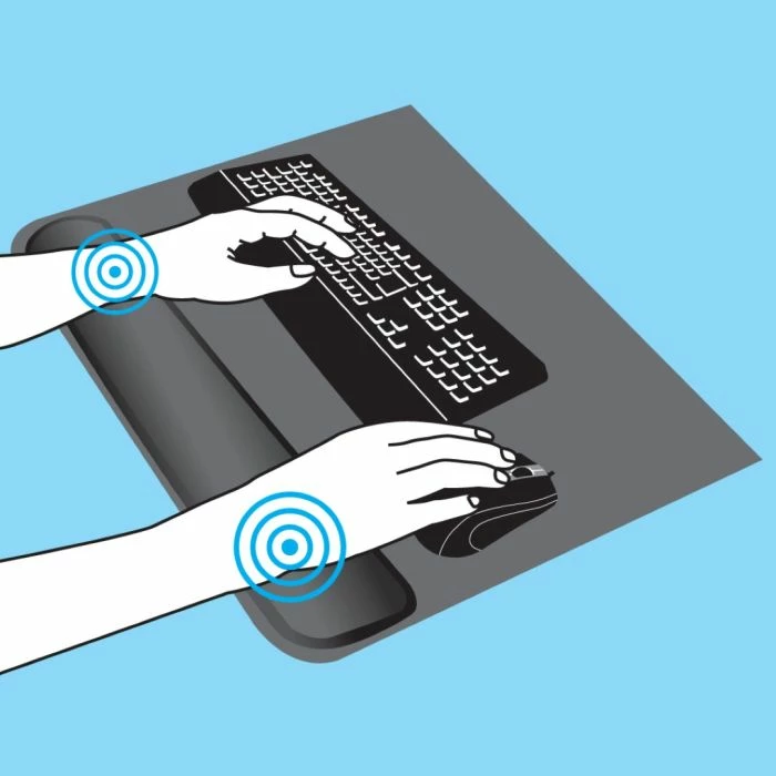 Mauspad Sandberg Desk Pad Pro XXL 520-35 712x350x23mm me mbështetje kyçi, e zezë