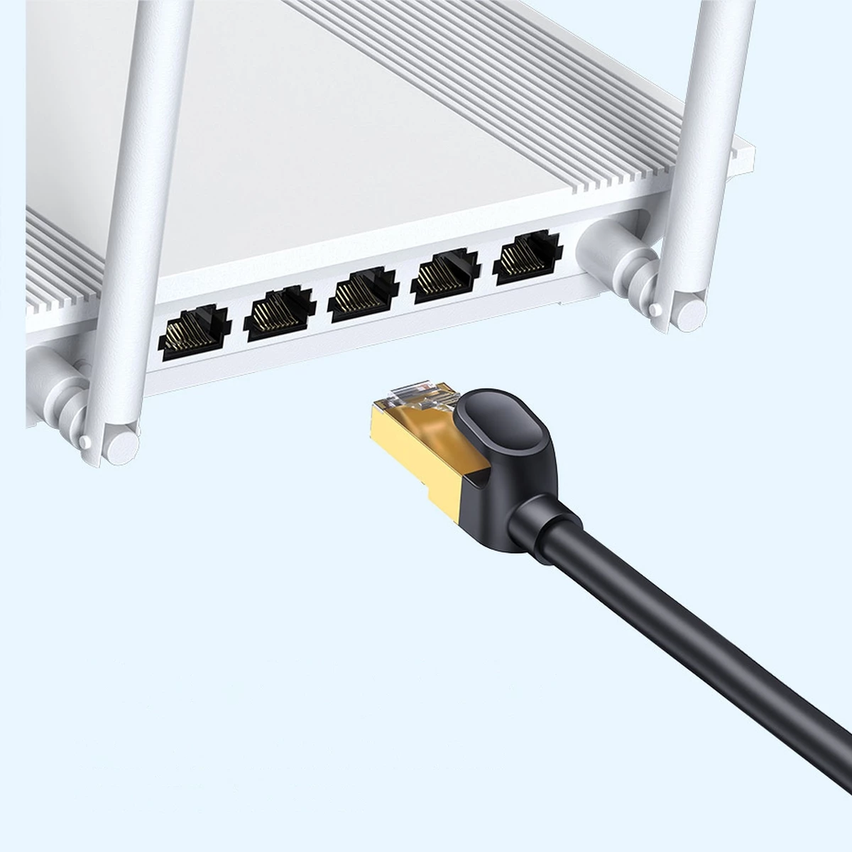 Kabllo rrjeti Baseus Speed Seven Cat 7, RJ45, 10Gbps, 5m, e zezë