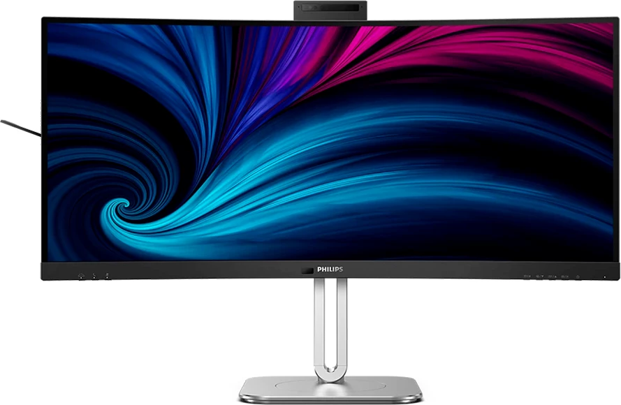 Monitor PHILIPS 34B2U6603CH 34\" i lakuar, WQHD 3440x1440, 120Hz, VA, HDR400, TB4 (PD 100W), webcam 5MP, KVM, RJ45, Charcoal