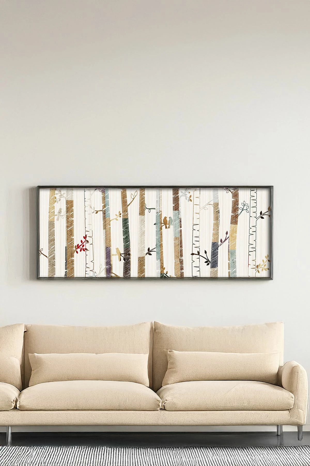 Pikturë dekorative me kornizë, MDF, Wallity, Artsmdfyty42-7033, shumëngjyrëshe, 33x70cm