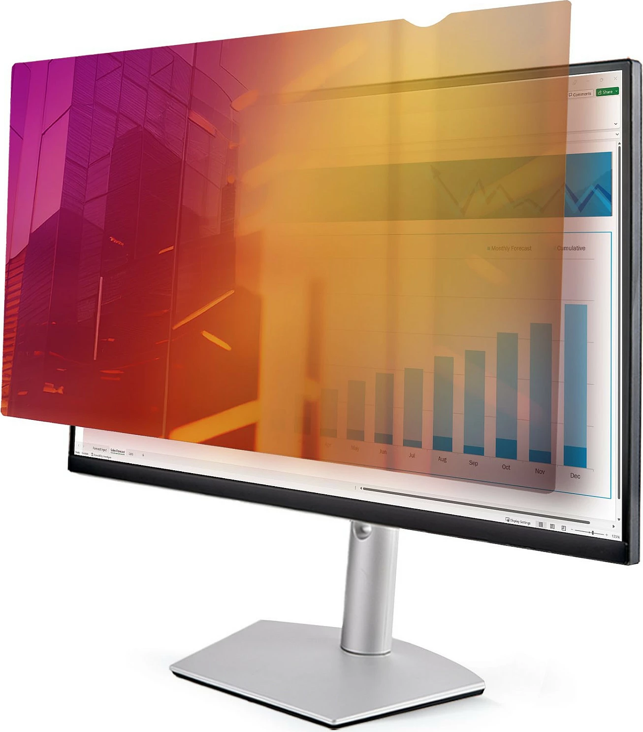 Filtër privatësie për monitor StarTech 24" 16:9, i kthyeshëm Gold/Black, glossy
