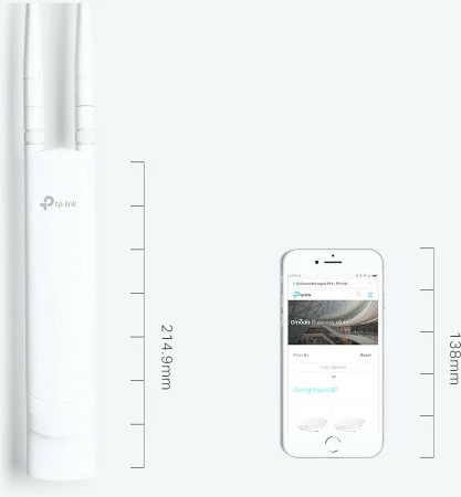 Access point TP-LINK EAP113-Outdoor, wireless N300, i bardhë