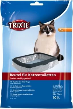 Qese për tualet mace Trixie Litter Box Bags XL 56 × 71 cm, 10 copë
