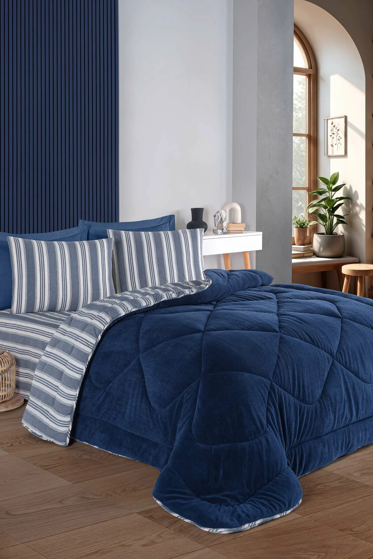 Set fjetjeje dopio L'essentiel, Soft Line, ngjyrë navy