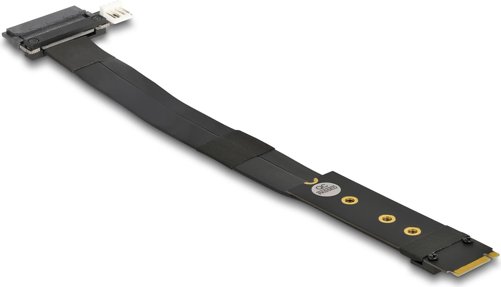 Adapter DeLOCK M.2 Key M në U.2 SFF-8639 NVMe, PCIe 4.0, kabllo 20 cm, i zi