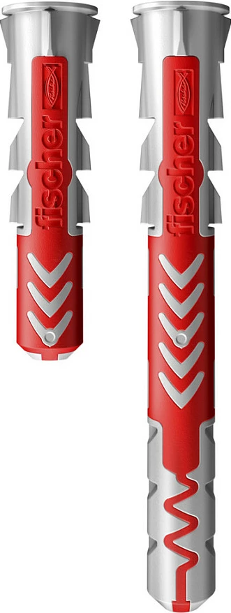 Dibël Fischer DUOPOWER, 6 mm, gjatësi 3 cm, paketim 100 copë, kuqe/gri