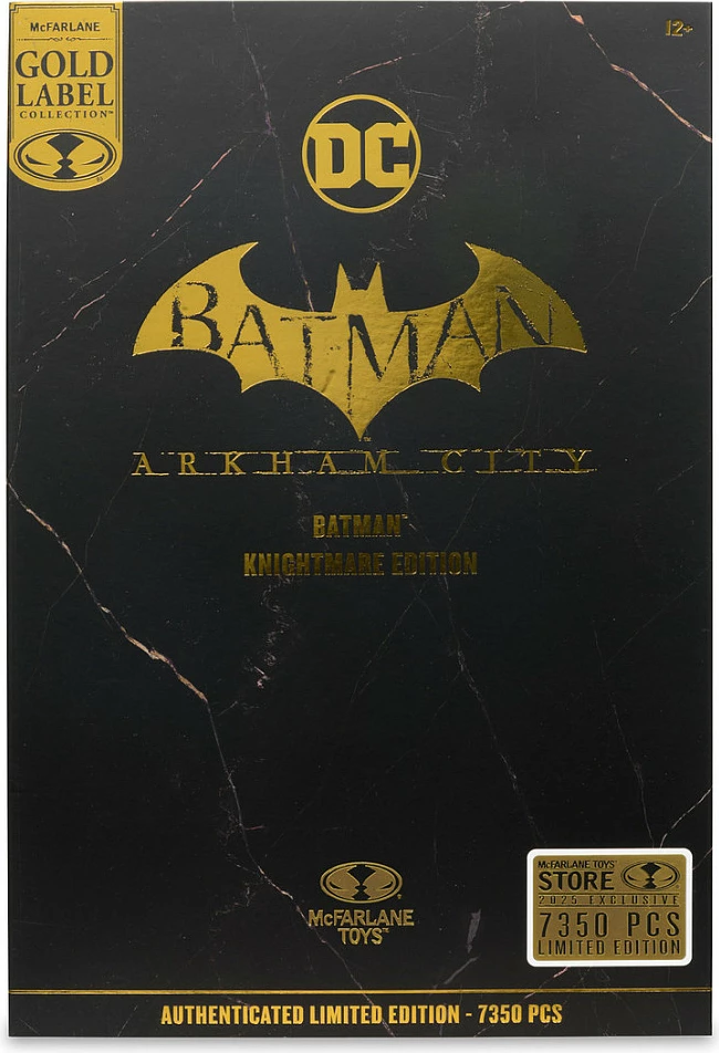 Figurinë aksioni McFarlane DC Multiverse Batman Arkham City, 178 mm, e zezë/artë