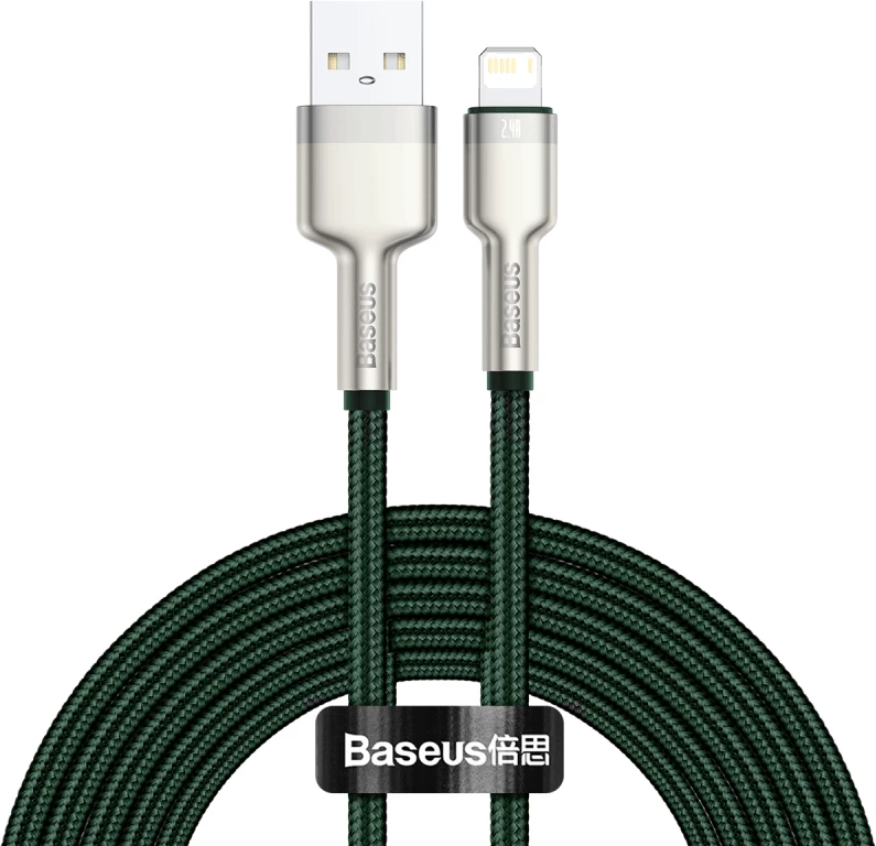 Kabllo USB në Lightning Baseus CALJK-B06, 2m, e gjelbër