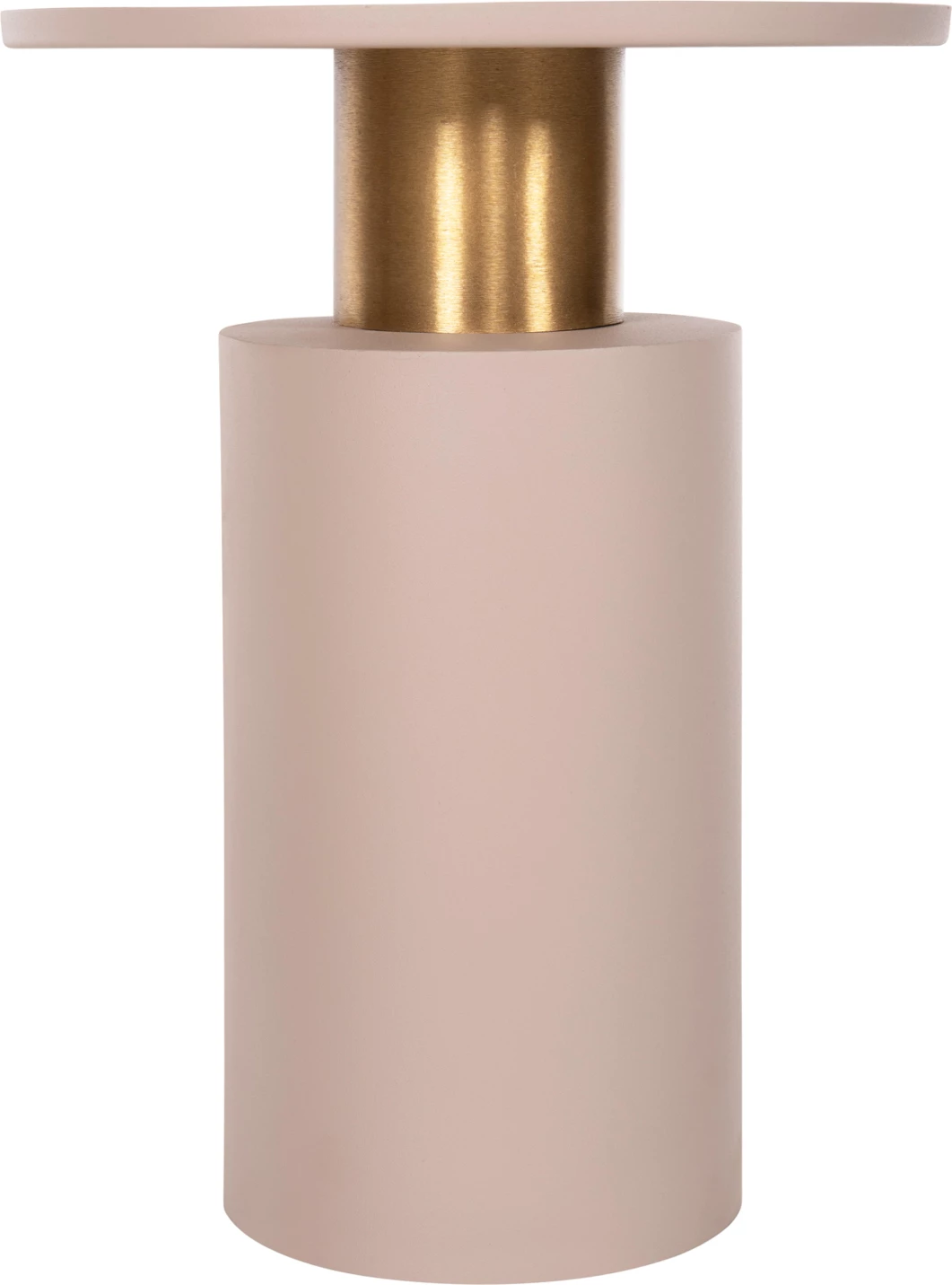 Tavolinë anësore PUNJAB, metal, ngjyrë krem dhe ar, FH4239.03, 36x47cm