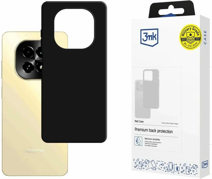 Kllapë telefoni 3mk Matt Case për Realme C63 5G, e zezë