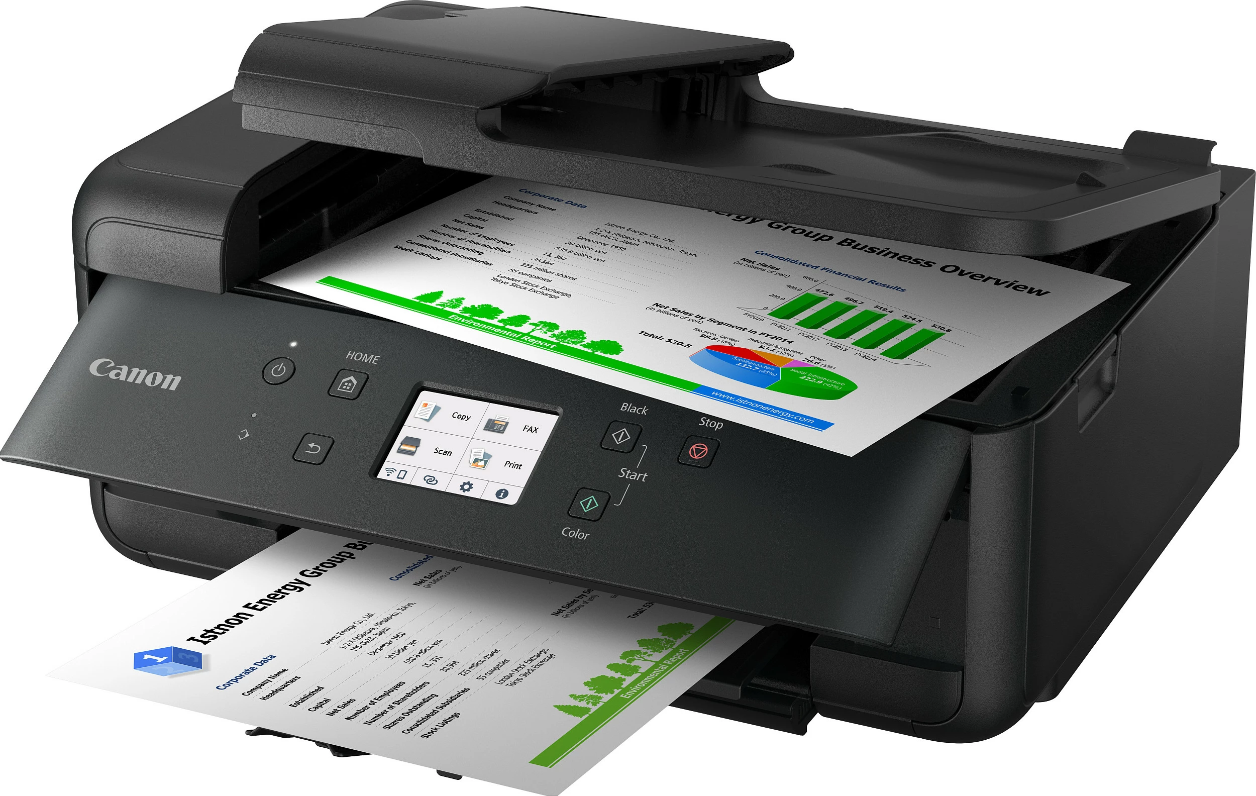 Printer multifunksional Canon PIXMA TR7650, Wi‑Fi, USB, duplex, ADF, i zi