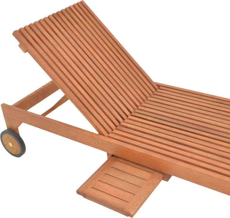 Shezlong Sunnie dru meranti, ngjyrë natyrale, 200x65x35cm