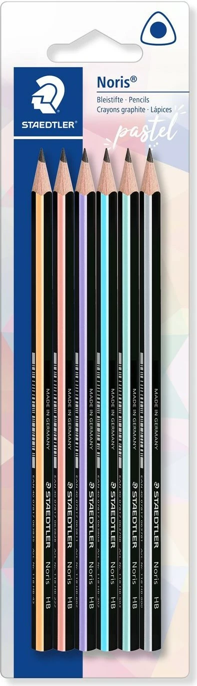 Set lapsash STAEDTLER 118, HB, shumëngjyrësh, 6 copë, formë trekëndore