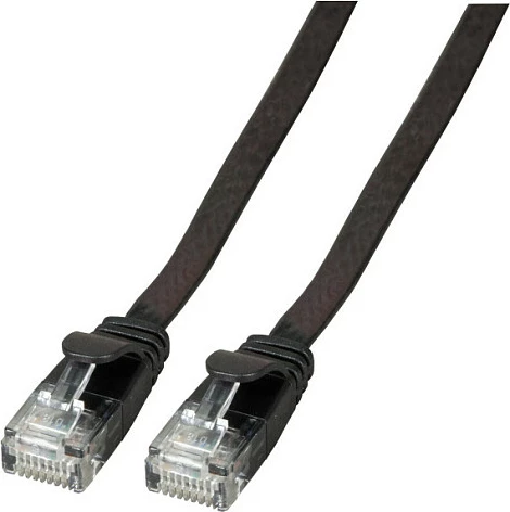 Kabllo rrjeti EFB Elektronik K8107SW, Cat6a, RJ-45, 0.25 m, U/UTP, e zezë