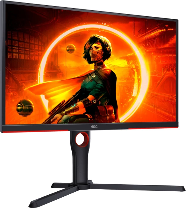 Monitor gaming AOC 25G3ZM/BK 24.5\" FHD VA 240Hz 1ms, i zi me detaje të kuqe