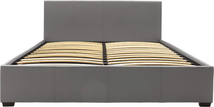 Krevat dopio Norse PU me hapësirë ruajtëse ngjyrë gri matte 160x200cm