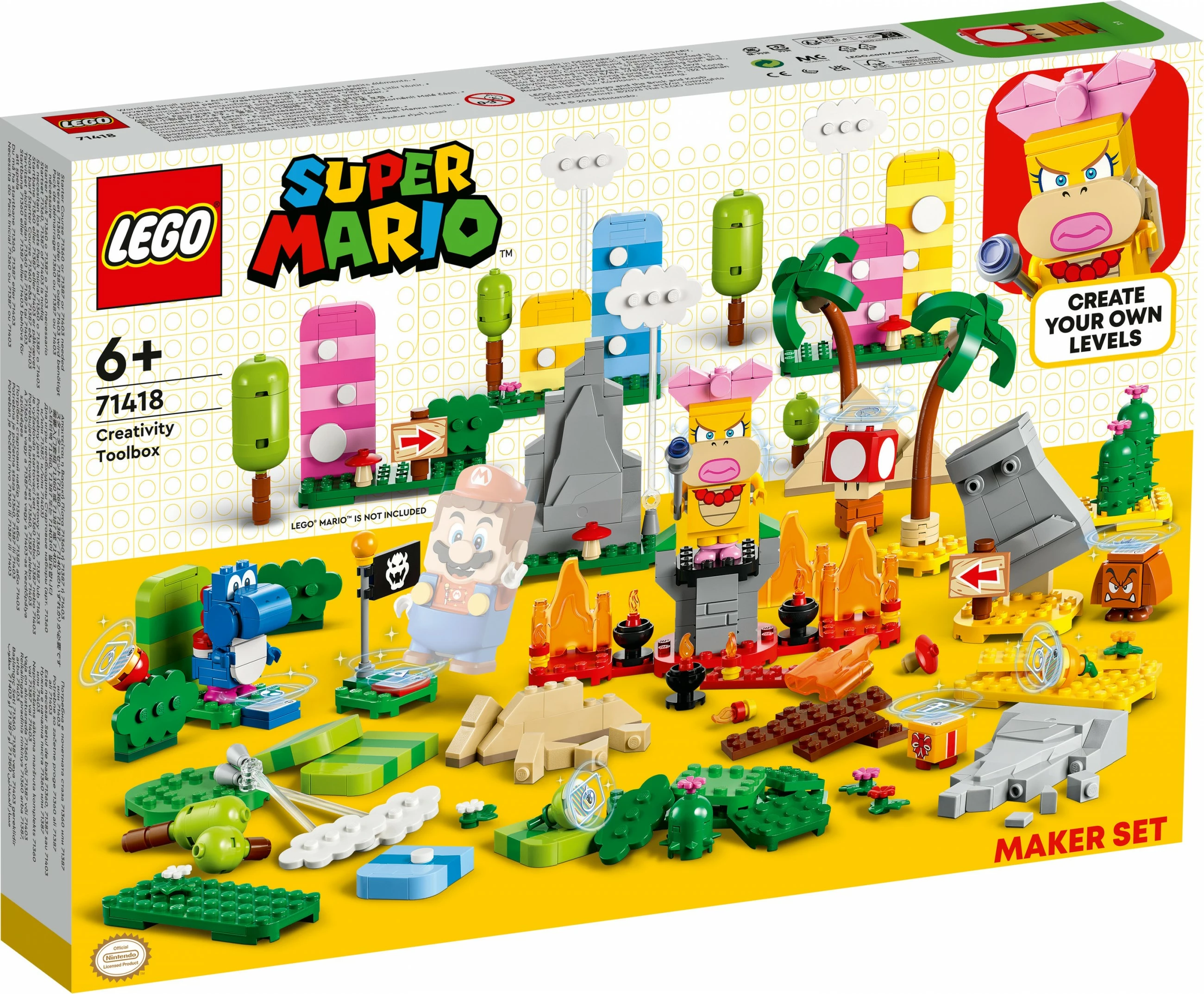 Set ndërtimi LEGO Super Mario Creativity Toolbox, 588 pjesë, shumëngjyrësh