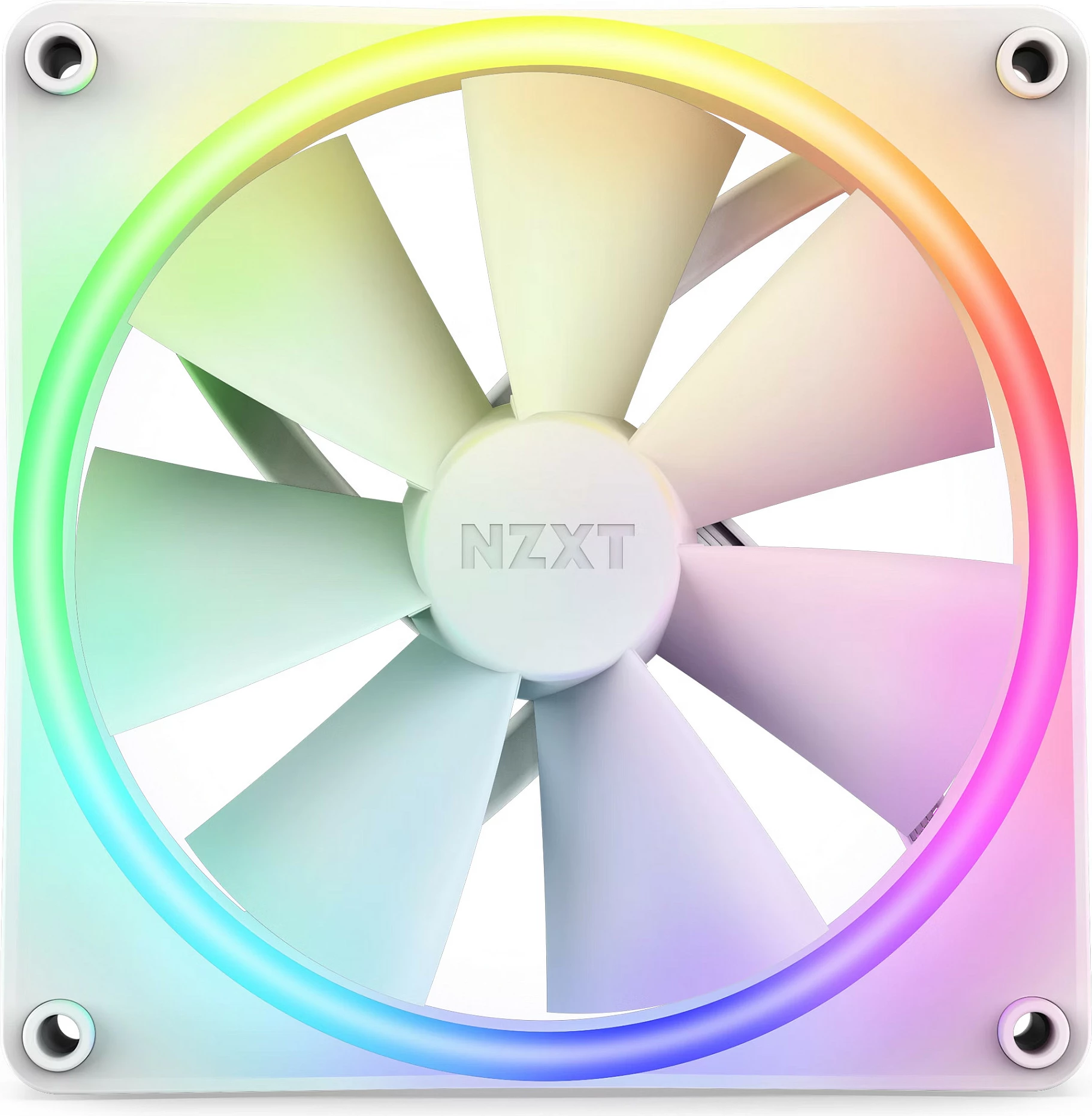 Fan NZXT F140 RGB DUO 140mm, 500-1800 RPM, i bardhë