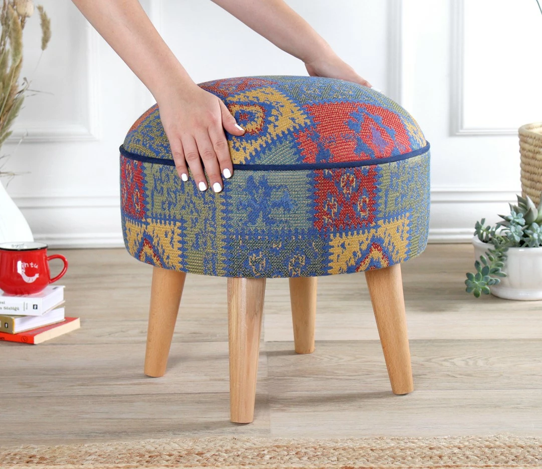 Puf Atelier del Sofa, Rugrev, ngjyrë kaltër