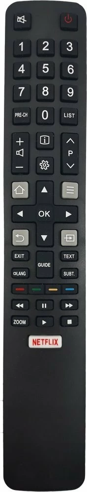 Pilot universal Lamex RM-L1508 për TV Thomson/TCL, IR, Smart/Netflix, i zi, me bateri