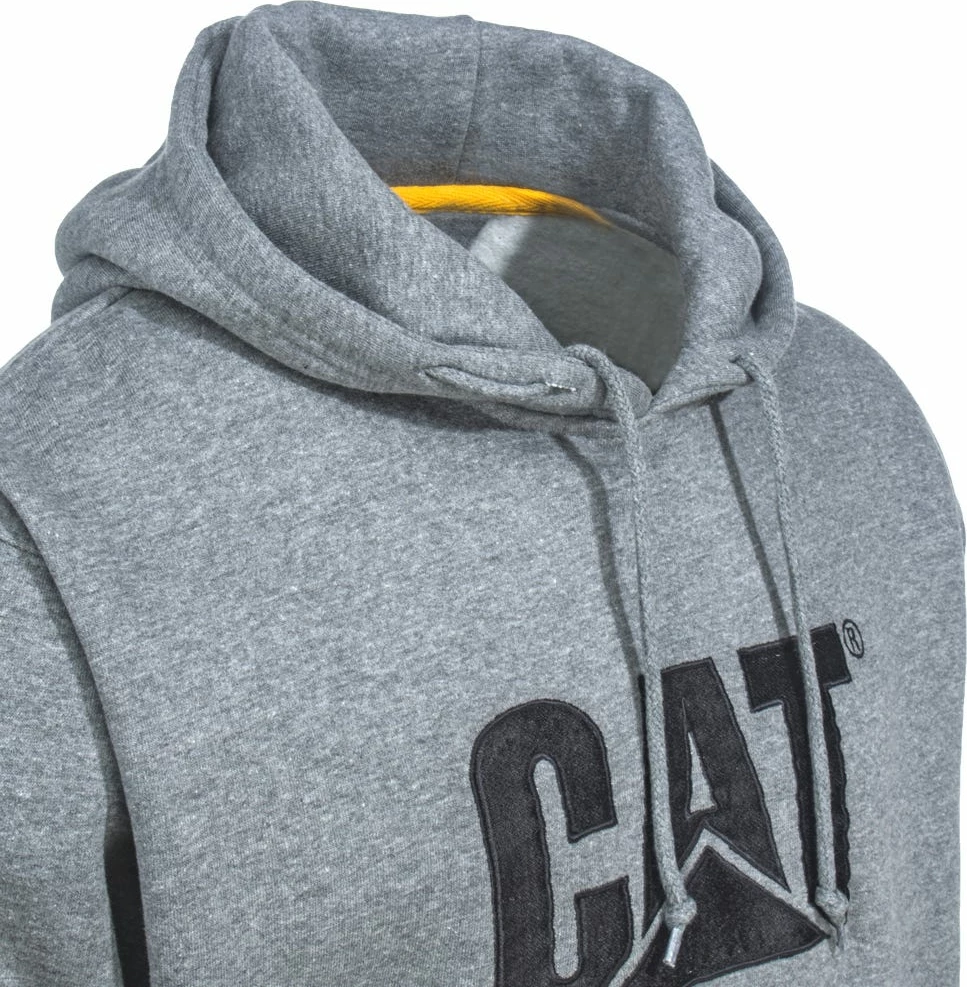 Duks me kapuç për meshkuj CAT W10646, 70% pambuk/30% poliester, madhësi M, gri e errët
